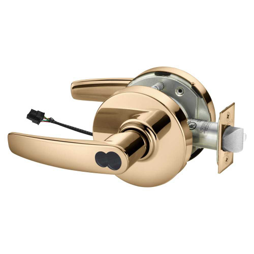 Sargent 25RXSF-10XG71 LB 9 Grade 1 Electrified Cylindrical Lock Fail Secure B Lever L Rose Schlage FSIC Prep Less Core Deadlatch 5 Backset Request to Exit Bright Bronze Clear Coated Finish Non-Handed 25RXSF-10XG71 LB 9