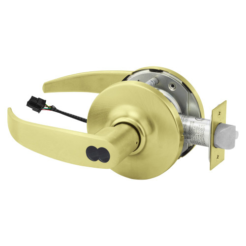 Sargent 2570RX-10XG71 GP 4 Grade 1 Electrified Cylindrical Lock Fail Secure P Lever G Rose SFIC Prep Disposable Core Deadlatch 5 Backset Request to Exit Satin Brass Finish Non-Handed