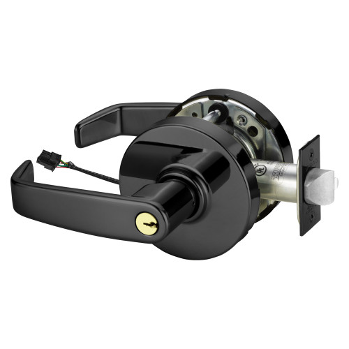 Sargent 25RXSC-10XG71 LL 20D Grade 1 Electrified Cylindrical Lock Fail Secure L Lever L Rose 6-Pin Cylinder Schlage C Keyway Deadlatch 5 Backset Request to Exit Dark Oxidized Statuary Bronze Clear Coated Finish Non-Handed