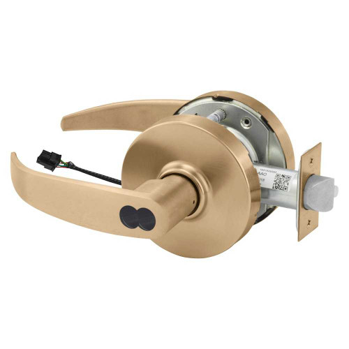 Sargent 2370RX-10XG71 LP 10 Grade 1 Electrified Cylindrical Lock Fail Secure P Lever L Rose SFIC Prep Disposable Core Deadlatch Request to Exit 3-3/4 Backset Satin Bronze Finish Non-Handed 2370RX-10XG71 LP 10
