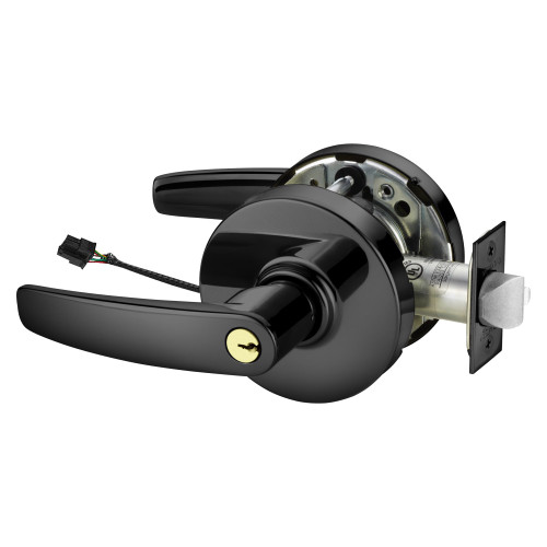 Sargent 23RX-10XG71 LB 20D Grade 1 Electrified Cylindrical Lock Fail Secure B Lever L Rose 6-Pin Cylinder Deadlatch Request to Exit 3-3/4 Backset Dark Oxidized Statuary Bronze Clear Coated Finish Non-Handed