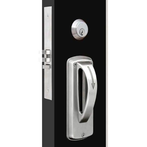TownSteel MRX-A-07-630-LH-IC Ligature Resistant Mortise Lockset Grade 1 Storeroom Keyed ANSI Arch Trim Left Hand SFIC Prep Less Core Satin Stainless Steel MRX-A-07-630-LH-IC
