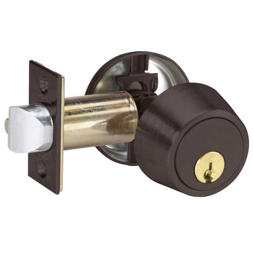 Schlage B250P6 613 NHO Grade 2 Single Cylinder Deadlatch Conventional 6-Pin Cylinder Non-Holdback Turn 2-3/8 Backset Dark Oxidized Satin Bronze Oil Rubbed Finish B250P6 613 NHO