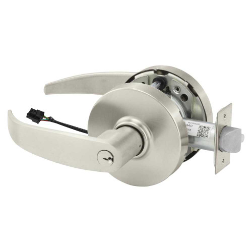 Sargent RXSC-10XG71 LP 15 Grade 1 Electrified Cylindrical Lock Fail Secure P Lever L Rose 6-Pin Cylinder Schlage C Keyway Deadlatch Request to Exit Satin Nickel Plated Clear Coated Finish Non-Handed RXSC-10XG71 LP 15