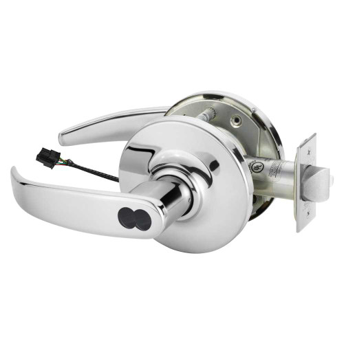 Sargent 70-10XG70 GP 26 Grade 1 Electrified Cylindrical Lock Fail Safe P Lever G Rose SFIC Prep Disposable Core Deadlatch Bright Chrome Finish Non-Handed 70-10XG70 GP 26
