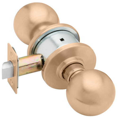 Schlage A10S ORB 612 Grade 2 Passage Cylindrical Lock Orbit Knob Non-Keyed Satin Bronze Finish Non-handed A10S ORB 612