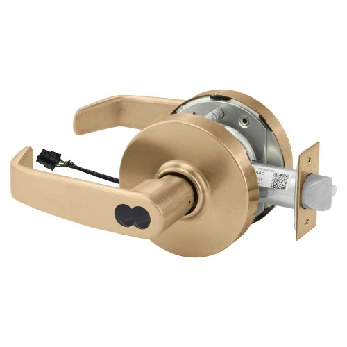 Sargent 2370-10XG71 LL 10 Grade 1 Electrified Cylindrical Lock Fail Secure L Lever L Rose SFIC Prep Disposable Core Deadlatch 3-3/4 Backset Satin Bronze Finish Non-Handed 2370-10XG71 LL 10