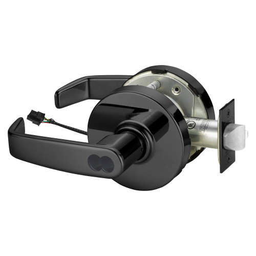 Sargent 2370-10XG71 LL 20D Grade 1 Electrified Cylindrical Lock Fail Secure L Lever L Rose SFIC Prep Disposable Core Deadlatch 3-3/4 Backset Dark Oxidized Statuary Bronze Clear Coated Finish Non-Handed