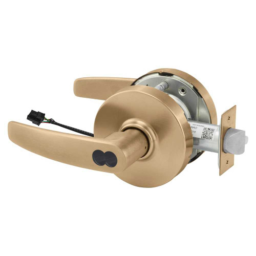 Sargent 2370RX-10XG71 LB 10 Grade 1 Electrified Cylindrical Lock Fail Secure B Lever L Rose SFIC Prep Disposable Core Deadlatch Request to Exit 3-3/4 Backset Satin Bronze Finish Non-Handed 2370RX-10XG71 LB 10