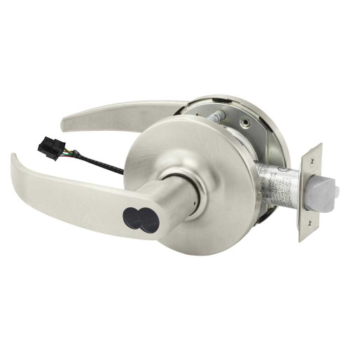 Sargent 2560RX-10XG71 GP 15 Grade 1 Electrified Cylindrical Lock Fail Secure P Lever G Rose LFIC Prep Disposable Core Deadlatch 5 Backset Request to Exit Satin Nickel Plated Clear Coated Finish Non-Handed 2560RX-10XG71 GP 15