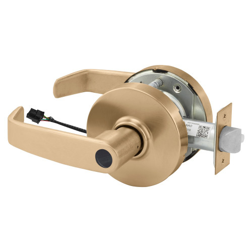 Sargent 25LC-10XG70 LL 10 Grade 1 Electrified Cylindrical Lock Fail Safe L Lever L Rose Less Cylinder Deadlatch 5 Backset Satin Bronze Finish Non-Handed