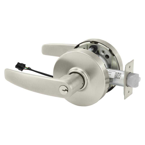 Sargent 23RXSC-10XG71 LB 15 Grade 1 Electrified Cylindrical Lock Fail Secure B Lever L Rose 6-Pin Cylinder Schlage C Keyway Deadlatch Request to Exit 3-3/4 Backset Satin Nickel Plated Clear Coated Finish Non-Handed 23RXSC-10XG71 LB 15