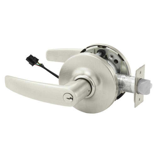 Sargent 25-10XG70 GB 15 Grade 1 Electrified Cylindrical Lock Fail Safe B Lever G Rose 6-Pin Cylinder Deadlatch 5 Backset Satin Nickel Plated Clear Coated Finish Non-Handed 25-10XG70 GB 15