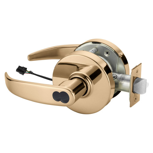 Sargent 23SF-10XG70 LP 9 Grade 1 Electrified Cylindrical Lock Fail Safe P Lever L Rose Schlage FSIC Prep Less Core Deadlatch 3-3/4 Backset Bright Bronze Clear Coated Finish Non-Handed