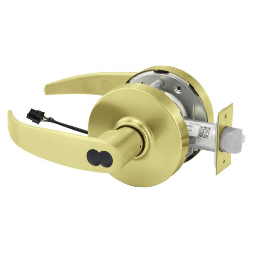 Sargent 2570-10XG70 LP 4 Grade 1 Electrified Cylindrical Lock Fail Safe P Lever L Rose SFIC Prep Disposable Core Deadlatch 5 Backset Satin Brass Finish Non-Handed 2570-10XG70 LP 4