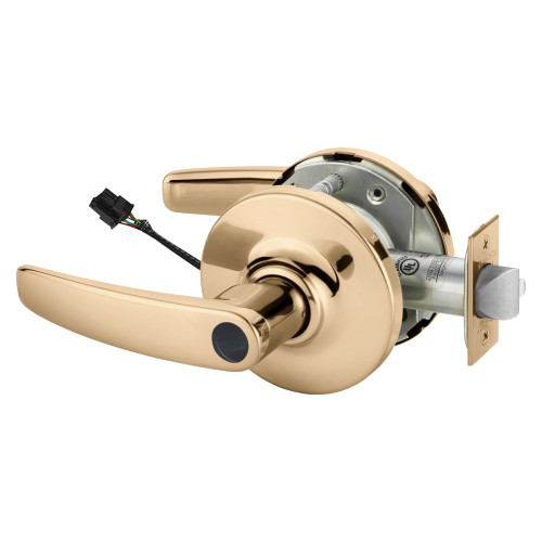 Sargent LC-10XG71 GB 9 Grade 1 Electrified Cylindrical Lock Fail Secure B Lever G Rose Less Cylinder Deadlatch Bright Bronze Clear Coated Finish Non-Handed