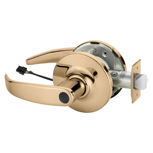 Sargent LCRX-10XG70 GP 9 Grade 1 Electrified Cylindrical Lock Fail Safe P Lever G Rose Less Cylinder Deadlatch Request to Exit Bright Bronze Clear Coated Finish Non-Handed