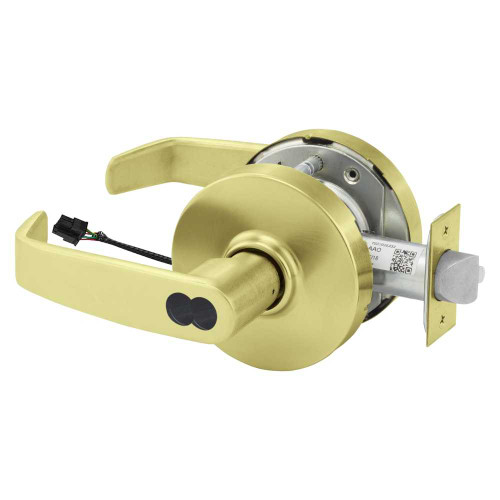 Sargent 70-10XG70 LL 4 Grade 1 Electrified Cylindrical Lock Fail Safe L Lever L Rose SFIC Prep Disposable Core Deadlatch Satin Brass Finish Non-Handed 70-10XG70 LL 4