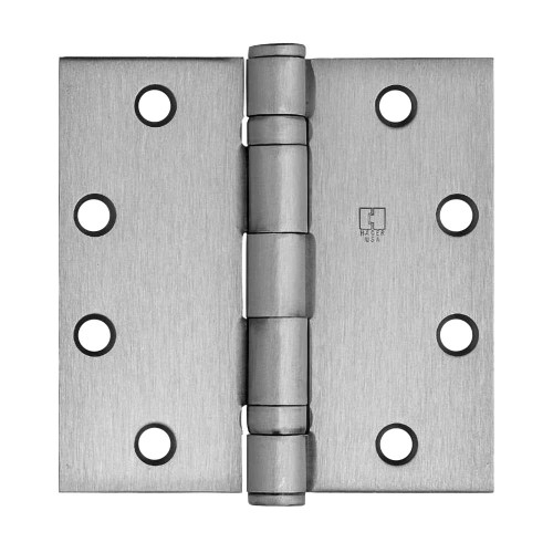 Hager BB1279 4-1/2X4 US26D Full Mortise Ball Bearing Hinge Standard Weight 4-1/2 by 4 Steel 5 Knuckle Satin Chromium Plated Finish BB1279 4-1/2X4 US26D