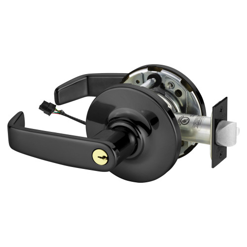 Sargent 10XG70 GL 20D Grade 1 Electrified Cylindrical Lock Fail Safe L Lever G Rose 6-Pin Cylinder Deadlatch Dark Oxidized Statuary Bronze Clear Coated Finish Non-Handed