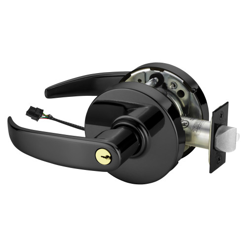 Sargent 10XG70 LP 20D Grade 1 Electrified Cylindrical Lock Fail Safe P Lever L Rose 6-Pin Cylinder Deadlatch Dark Oxidized Statuary Bronze Clear Coated Finish Non-Handed