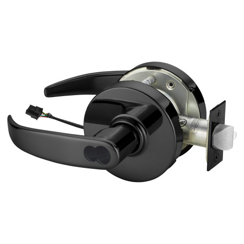 Sargent RXSF-10XG71 LP 20D Grade 1 Electrified Cylindrical Lock Fail Secure P Lever L Rose Schlage FSIC Prep Less Core Deadlatch Request to Exit Dark Oxidized Statuary Bronze Clear Coated Finish Non-Handed