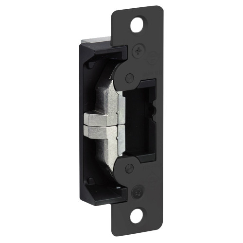 Adams Rite 7400-335 Electric Strike Field Selectable Fail Safe/Fail Secure For Aluminum Hollow Metal or Wood Applications 4-7/8 In X 1-1/4 In Flat Faceplate with Radius Corners 12 16 24 VAC/DC Black Anodized Aluminum