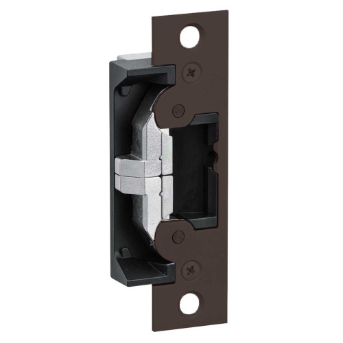 Adams Rite 7440-313 Electric Strike Field Selectable Fail Safe/Fail Secure For Aluminum Hollow Metal or Wood Applications 4-7/8 x 1-1/4 Flat Faceplate with Square Corners 12 16 24 VAC/DC Dark Bronze Anodized Aluminum 7440-313