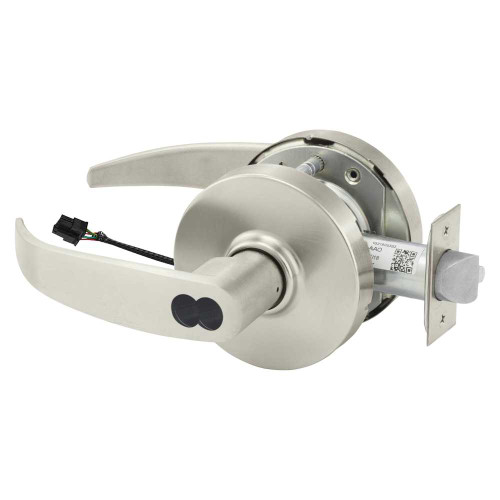 Sargent 70RX-10XG70 LP 15 Grade 1 Electrified Cylindrical Lock Fail Safe P Lever L Rose SFIC Prep Disposable Core Deadlatch Request to Exit Satin Nickel Plated Clear Coated Finish Non-Handed 70RX-10XG70 LP 15