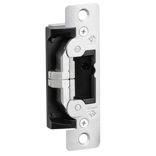 Adams Rite 7401-130 Electric Strike Field Selectable Fail Safe/Fail Secure For Aluminum Hollow Metal or Wood Applications 4-7/8 x 1-1/4 Radiused Faceplate 12 16 24 VAC/DC Satin Aluminum Ritecoat Paint 7401-130