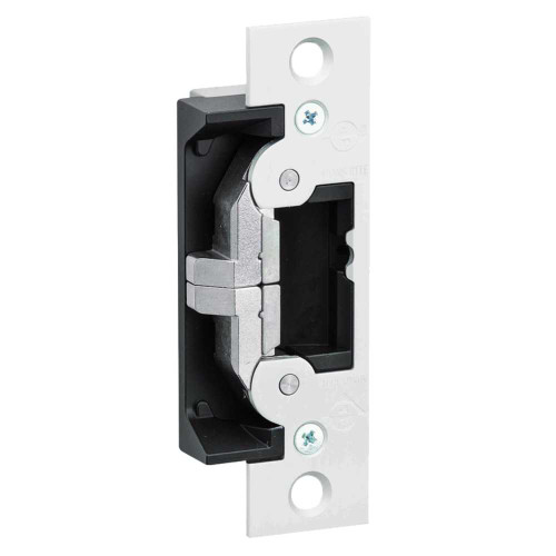 Adams Rite 7440M628 Electric Strike Field Selectable Fail Safe/Fail Secure For Aluminum Hollow Metal or Wood Applications 4-7/8 x 1-1/4 Flat Faceplate with Square Corners 12 16 24 VAC/DC Monitored Satin Aluminum Clear Anodized 7440M628