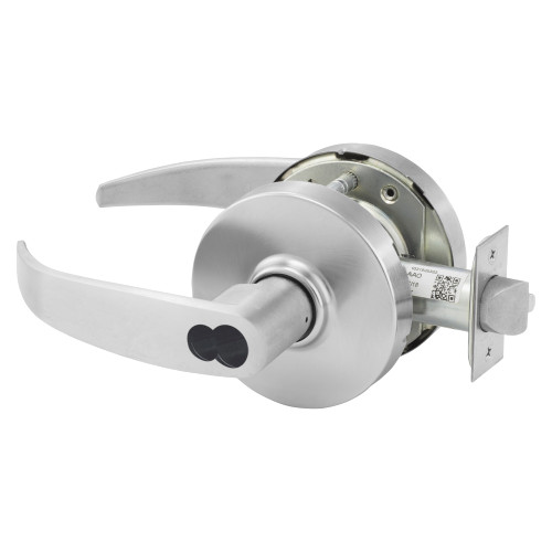 Sargent 2860-10G38 LP 26D Grade 1 Classroom Security Intruder Cylindrical Lock P Lever LFIC Prep Disposable Core Satin Chrome Finish Not Handed