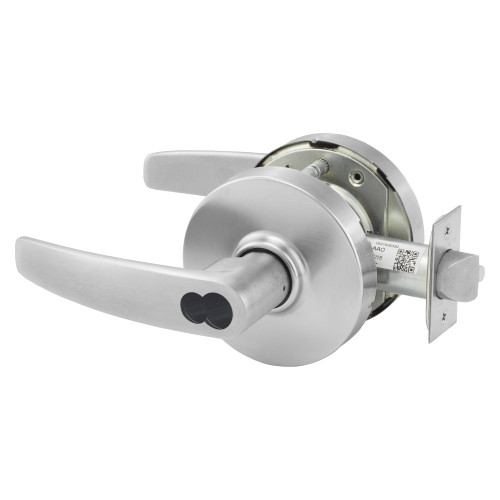 Sargent 2860-10G38 LB 26D Grade 1 Classroom Security Intruder Cylindrical Lock B Lever LFIC Prep Disposable Core Satin Chrome Finish Not Handed