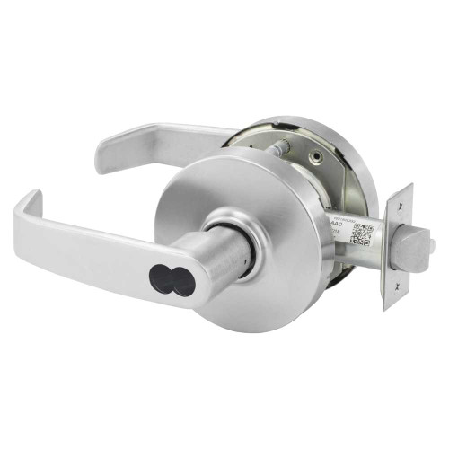 Sargent 2870-10G38 LL 26D Grade 1 Classroom Security Intruder Cylindrical Lock L Lever SFIC Prep Disposable Core Satin Chrome Finish Not Handed 2870-10G38 LL 26D