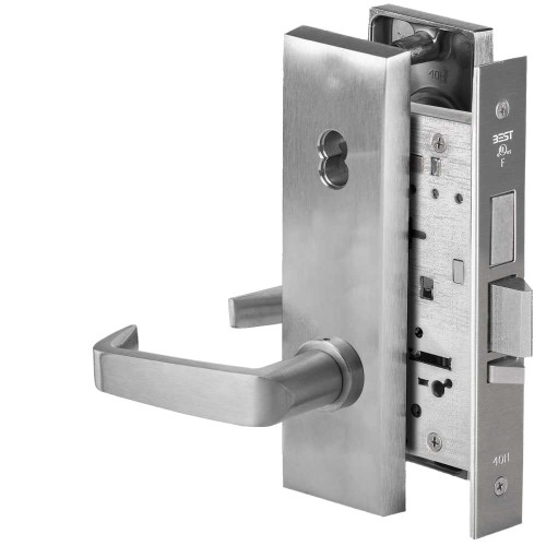BEST 45HW7TDEL15N626 Fail Safe 24V With Deadbolt Electrified Mortise Lock 15 Lever N Escutcheon Satin Chrome 45HW7TDEL15N626