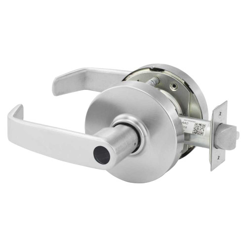 Sargent 28LC-10G24 LL 26D Grade 1 Entrance or Office Cylindrical Lock L Lever Less Cylinder Satin Chrome Finish Not Handed 28LC-10G24 LL 26D