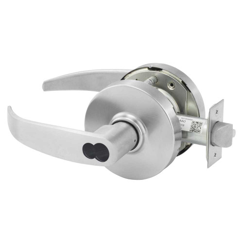 Sargent 2860-10G37 LP 26D Grade 1 Classroom Cylindrical Lock P Lever LFIC Prep Disposable Core Satin Chrome Finish Not Handed 2860-10G37 LP 26D