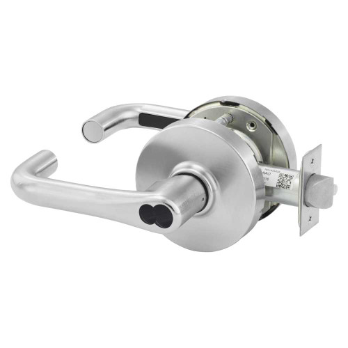 Sargent 2860-10G37 LJ 26D Grade 1 Classroom Cylindrical Lock J Lever LFIC Prep Disposable Core Satin Chrome Finish Not Handed 2860-10G37 LJ 26D