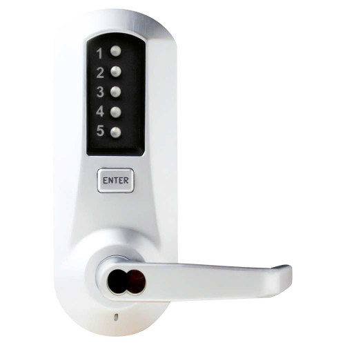 Kaba Simplex 5025SWL-26D-41 Cylindrical Combination Lever Lock 2-3/4 Backset 3/4 Throw Latch Schlage FSIC Prep Less Core Satin Chrome 5025SWL-26D-41