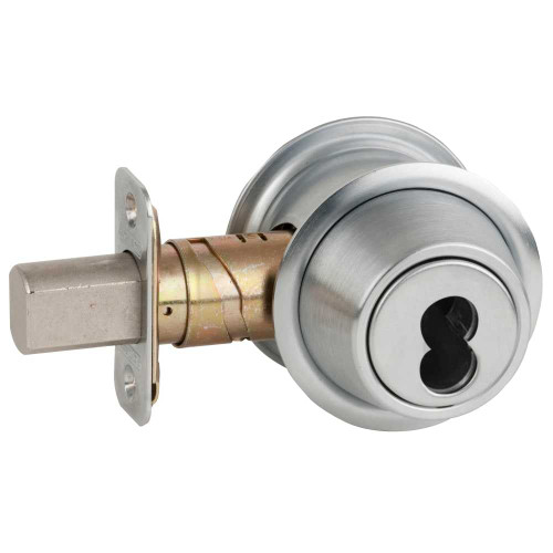 Schlage B562B 626 Grade 3 Double Cylinder Deadbolt SFIC Prep Less Core Adjustable 2-3/8 and 2-3/4 Backset Satin Chrome Finish B562B 626