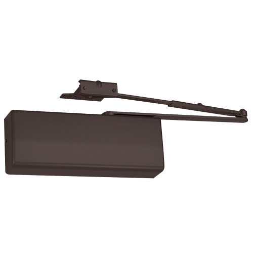 Corbin Russwin DC8210 690 Grade 1 Surface Door Closer Double Lever Arm with PA Bracket Push or Pull Side Mount Size 1 to 6 Full Cover Non-Handed Dark Bronze Painted