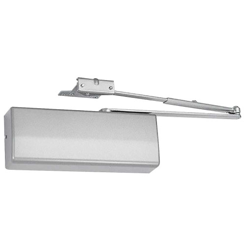 Corbin Russwin DC8210 A1 689 Grade 1 Surface Door Closer Double Lever Arm Friction Hold Open Push or Pull Side Mount Size 1 to 6 Full Cover Non-Handed Aluminum Painted DC8210 A1 689
