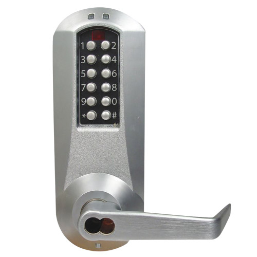 Kaba E-Plex E5031CWL-626-41 E-Plex 5000 Cylindrical Lock Winston Lever 100 Access Codes 3000 Audit Events Corbin Russwin 6-Pin LFIC Prep Less Core 2-3/4 Backset 1/2 Throw Satin Chrome