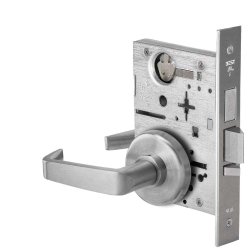BEST 45HW0LEL15H626 Fail Safe 24V With Deadbolt No Key Override Electrified Mortise Lock 15 Lever H Rose Satin Chrome 45HW0LEL15H626