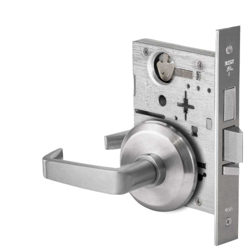 BEST 45HW0LEL15S626 Fail Safe 24V With Deadbolt No Key Override Electrified Mortise Lock 15 Lever S Rose Satin Chrome 45HW0LEL15S626
