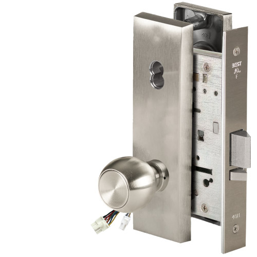 BEST 45HW7DEL4N619 Fail Safe 24V Electrified Mortise Lock 4 Knob N Escutcheon Satin Nickel