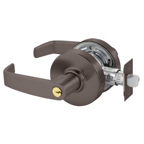 Sargent 28-7G04 LL 10B Grade 2 Storeroom/Closet Cylindrical Lock L Lever Conventional Cylinder Oil-Rubbed Bronze Finish Non-handed 28-7G04 LL 10B