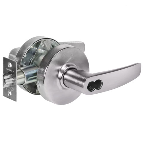 Sargent 2860-7G37 LB 26D Grade 2 Classroom Cylindrical Lock B Lever LFIC Disposable Construction Core Satin Chrome Finish Non-handed