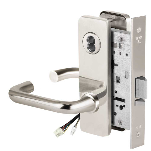 BEST 45HW7DEL3J62512V Fail Safe 12V Electrified Mortise Lock 3 Lever J Escutcheon Bright Chrome 45HW7DEL3J62512V
