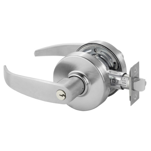 Sargent 28-7G04 LP 26D Grade 2 Storeroom/Closet Cylindrical Lock P Lever Conventional Cylinder Satin Chrome Finish Non-handed